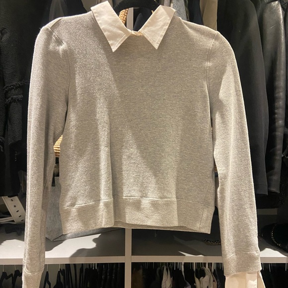 Alive and Olivia cropped sweatshirt with collared neck & sleeves (removable) - Picture 1 of 2